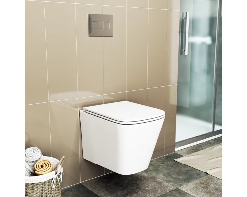 Унитаз подвесной торнадо ES.M Typhoon-SQ  40303ES-49 безободковый  сиденье микролифт