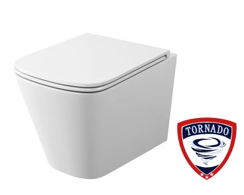 Унитаз подвесной торнадо ES.M Typhoon-SQ  40303ES-49 безободковый  сиденье микролифт