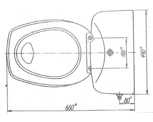 Унитаз строительный без бачка Лобненский Комфорт