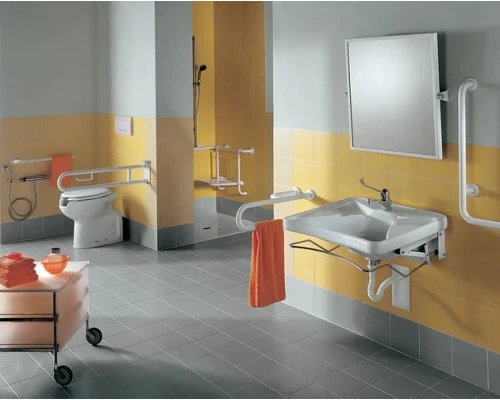 Комплект (Раковина МГН, пневматическое крепление, смеситель, сифон) H12