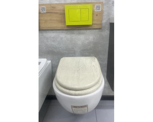 Крышка-сиденье дерево цвет беленый дуб для унитаза Gustavsberg nordic 2310 аналог
