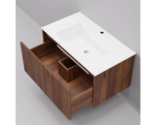 Тумба с раковиной Art Decco Camilla ACM08W22S100, 80 см, черный орех