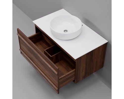 Тумба с раковиной Art Decco Bridget ABR08W22S300, 80 см, черный орех