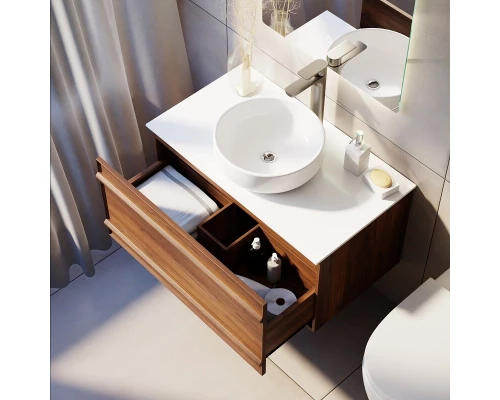 Тумба с раковиной Art Decco Bridget ABR08W22S300, 80 см, черный орех