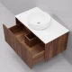 Тумба с раковиной Art Decco Camilla ACM08W22S300, 80 см, черный орех