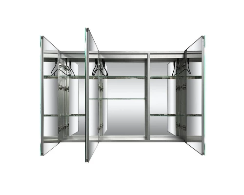 Зеркальный шкаф Art Decco Oceanic Charm AOC12080MC, 120 см, сенсорный, подсветка, часы, bluetooth-динамик, антизапотевание