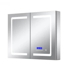 Зеркальный шкаф Art Decco Luminous Sphere ALS09090MC, 90 см, сенсорный, подсветка, часы, bluetooth-динамик, антизапотевание