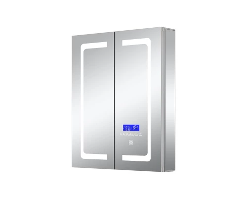 Зеркальный шкаф Art Decco Luminous Sphere ALS06090MC, 60 см, сенсорный, подсветка, часы, bluetooth-динамик, антизапотевание