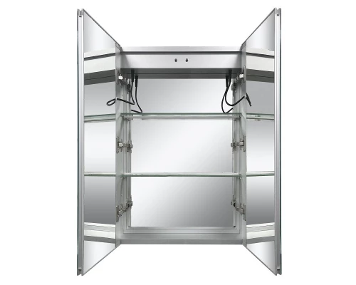 Зеркальный шкаф Art Decco Luminous Sphere ALS06090MC, 60 см, сенсорный, подсветка, часы, bluetooth-динамик, антизапотевание