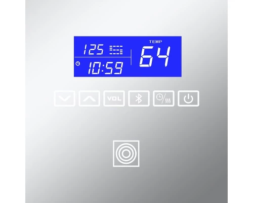 Зеркальный шкаф Art Decco Luminous Sphere ALS06090MC, 60 см, сенсорный, подсветка, часы, bluetooth-динамик, антизапотевание