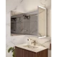 Зеркальный шкаф Art Decco Elysian Reflect AER08070MC, 80 см, сенсорный, подсветка, часы, bluetooth-динамик, антизапотевание, рама белая
