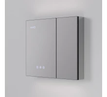 Зеркальный шкаф Art Decco Winter Glamour AWG08070MC, 80 см, сенсорный, подсветка, часы, bluetooth-динамик, антизапотевание