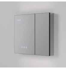 Зеркальный шкаф Art Decco Winter Glamour AWG08070MC, 80 см, сенсорный, подсветка, часы, bluetooth-динамик, антизапотевание