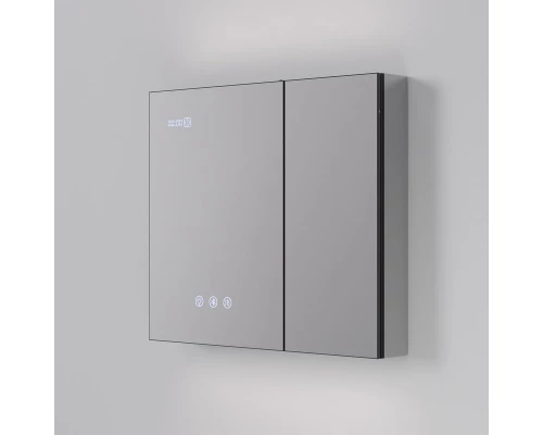 Зеркальный шкаф Art Decco Winter Glamour AWG08070MC, 80 см, сенсорный, подсветка, часы, bluetooth-динамик, антизапотевание