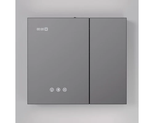 Зеркальный шкаф Art Decco Winter Glamour AWG08070MC, 80 см, сенсорный, подсветка, часы, bluetooth-динамик, антизапотевание