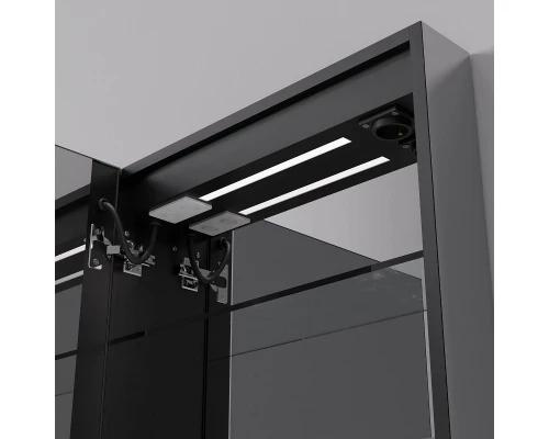 Зеркальный шкаф Art Decco Winter Glamour AWG08070MC, 80 см, сенсорный, подсветка, часы, bluetooth-динамик, антизапотевание