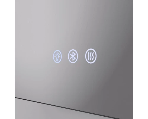 Зеркальный шкаф Art Decco Winter Glamour AWG08070MC, 80 см, сенсорный, подсветка, часы, bluetooth-динамик, антизапотевание