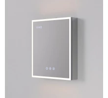 Зеркальный шкаф Art Decco Elysian Reflect AER06070MC, 60 см, сенсорный, подсветка, часы, bluetooth-динамик, антизапотевание, рама белая