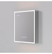 Зеркальный шкаф Art Decco Elysian Reflect AER06070MC, 60 см, сенсорный, подсветка, часы, bluetooth-динамик, антизапотевание, рама белая