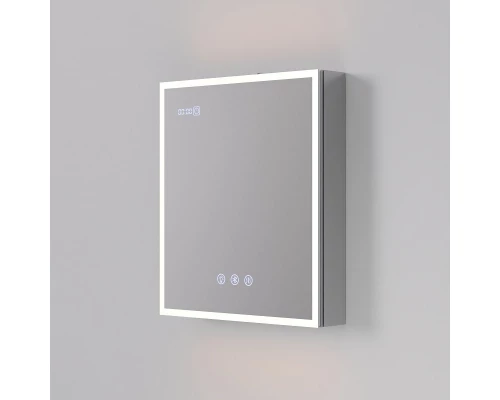 Зеркальный шкаф Art Decco Elysian Reflect AER06070MC, 60 см, сенсорный, подсветка, часы, bluetooth-динамик, антизапотевание, рама белая
