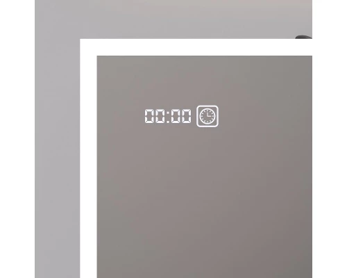 Зеркальный шкаф Art Decco Elysian Reflect AER06070MC, 60 см, сенсорный, подсветка, часы, bluetooth-динамик, антизапотевание, рама белая
