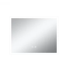 Зеркало Art Decco Aurora Luxe AAL09070M, 91 x 71 см, с подсветкой, сенсорное, антизапотевание, рама белая