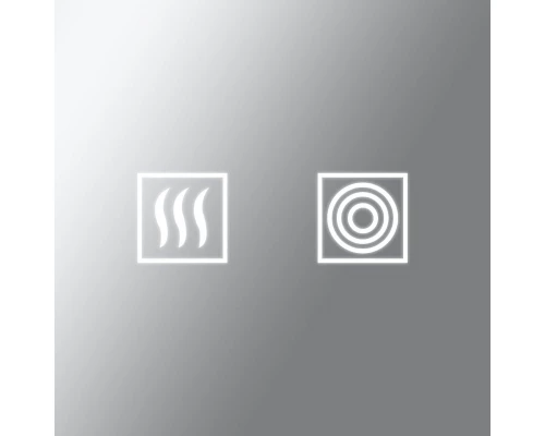 Зеркало Art Decco Aurora Luxe AAL09070M, 91 x 71 см, с подсветкой, сенсорное, антизапотевание, рама белая