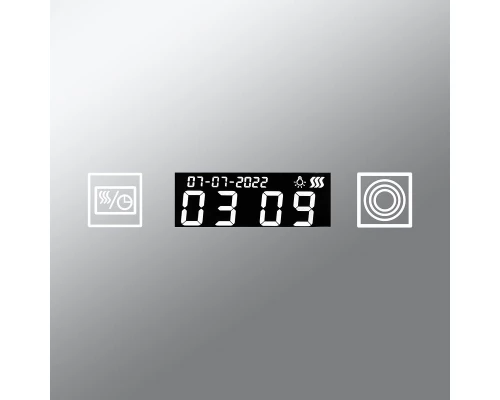 Зеркало Art Decco Baltic Bright ABB07680M, 76 х 81 см, с подсветкой, сенсорное, антизапотевание, bluetooth-динамик, цифровые часы