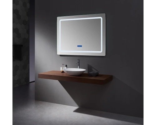 Зеркало Art Decco Crystal Clear ACC12090M, 122 х 91 см, с подсветкой, сенсорное, антизапотевание, bluetooth-динамик, цифровые часы