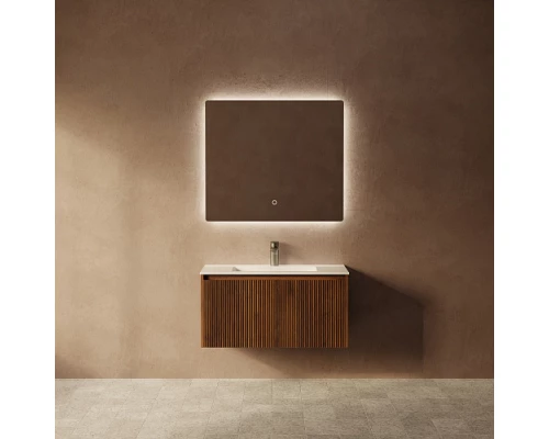 Тумба под раковину ArtDecco Camilla 80 ACM08W22S000 подвесная, черный орех