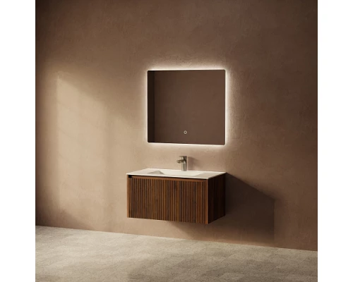 Тумба под раковину ArtDecco Camilla 80 ACM08W22S000 подвесная, черный орех