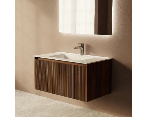 Тумба под раковину ArtDecco Camilla 80 ACM08W22S000 подвесная, черный орех