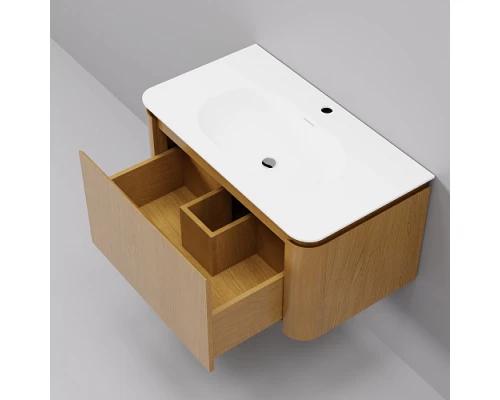 Тумба с раковиной ArtDecco Coco 80 ACC08W14S100 белый дуб