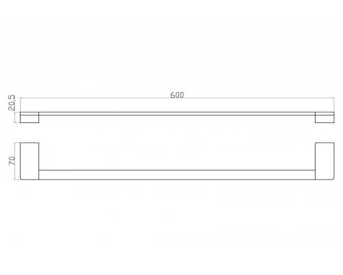 Вешалка для полотенец WONZON & WOGHAND ECLIPSE, Глянцевое золото (WW-9112-LG)