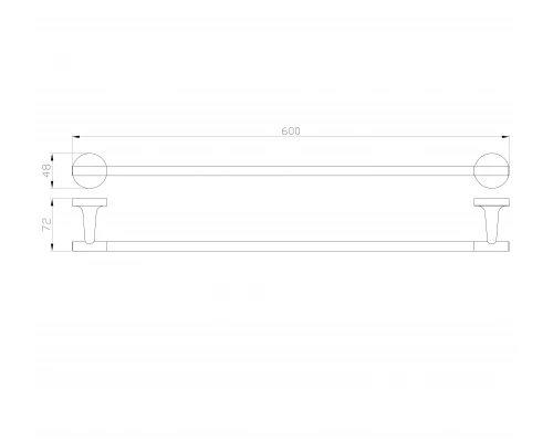 Вешалка для полотенец WONZON & WOGHAND SIMPLE, Хром (WW-6512)