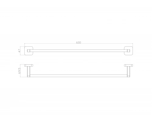 Вешалка для полотенец WONZON & WOGHAND STILL, Хром (WW-6612)