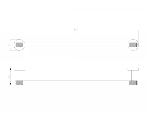Полотенцедержатель WONZON & WOGHAND MAJESTIC, Черный/Золото (WW-9212)