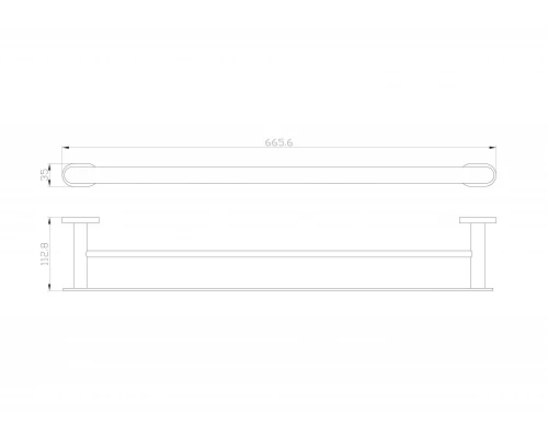 Полотенцедержатель двойной WONZON & WOGHAND FIRST, Хром (WW-8411)