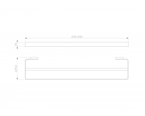 Полотенцедержатель двойной WONZON & WOGHAND LOTTE, Хром (WW-8311A)