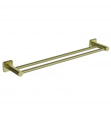 Полотенцедержатель двойной WONZON & WOGHAND, Брашированное золото (WW-V1102-BG)