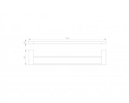 Полотенцедержатель двойной WONZON & WOGHAND, Хром (WW-9511)