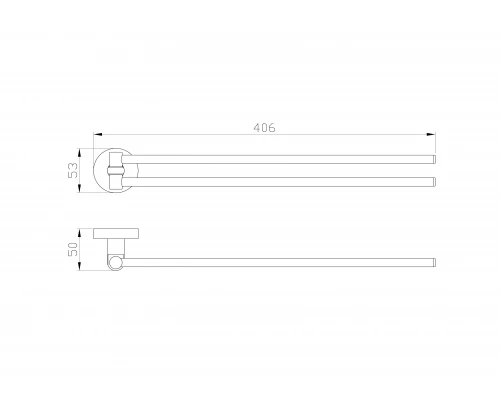 Полотенцедержатель поворотный WONZON & WOGHAND EASY, Хром (WW-8131)