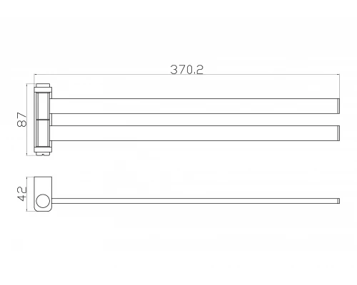 Полотенцедержатель поворотный WONZON & WOGHAND ECLIPSE, Темный графит (WW-9131-GM)