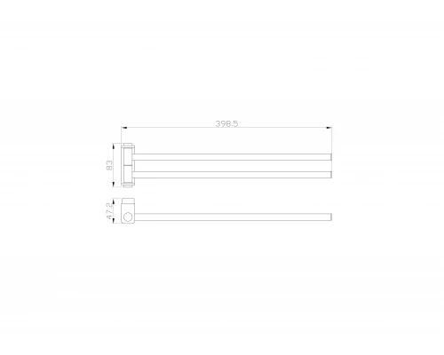 Полотенцедержатель поворотный WONZON & WOGHAND LOTTE, Хром (WW-8331)