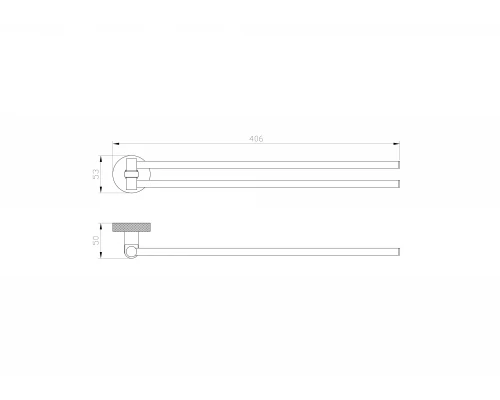 Полотенцедержатель поворотный WONZON & WOGHAND MAJESTIC, Черный/Золото (WW-9231)