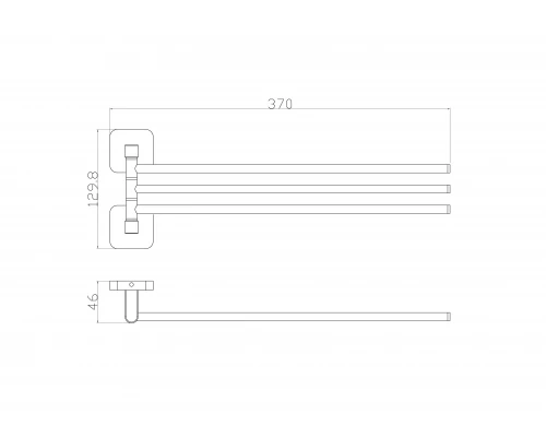 Полотенцедержатель поворотный WONZON & WOGHAND STILL, Хром (WW-6641)
