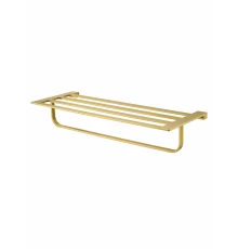 Полотенцедержатель с полкой WONZON & WOGHAND ECLIPSE, Глянцевое золото (WW-9181-LG)