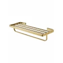 Полотенцедержатель с полкой WONZON & WOGHAND LOTTE, Брашированное золото (WW-8381A-BG)