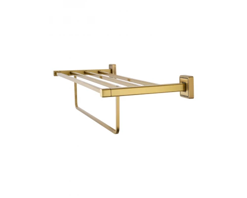 Полотенцедержатель с полкой WONZON & WOGHAND ROMA, Бронза (WW-7281)