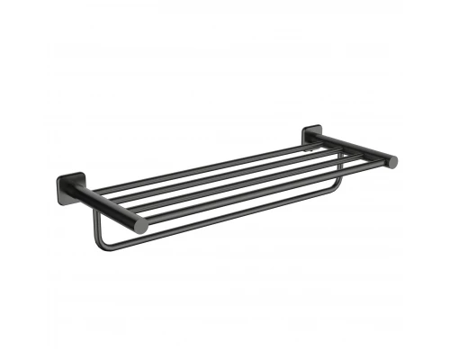 Полотенцедержатель с полкой WONZON & WOGHAND, Темный графит (WW-V1901-GM)